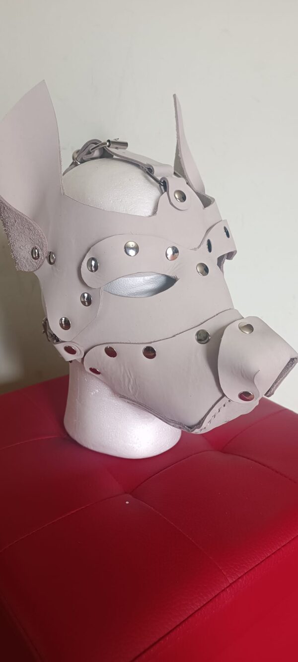 MASCHERA "CANE" IN VERA PELLE - immagine 4