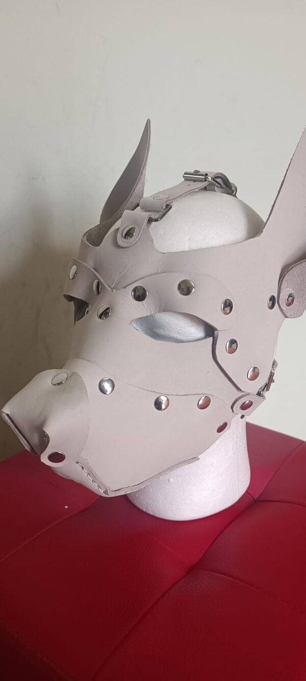 MASCHERA "CANE" IN VERA PELLE