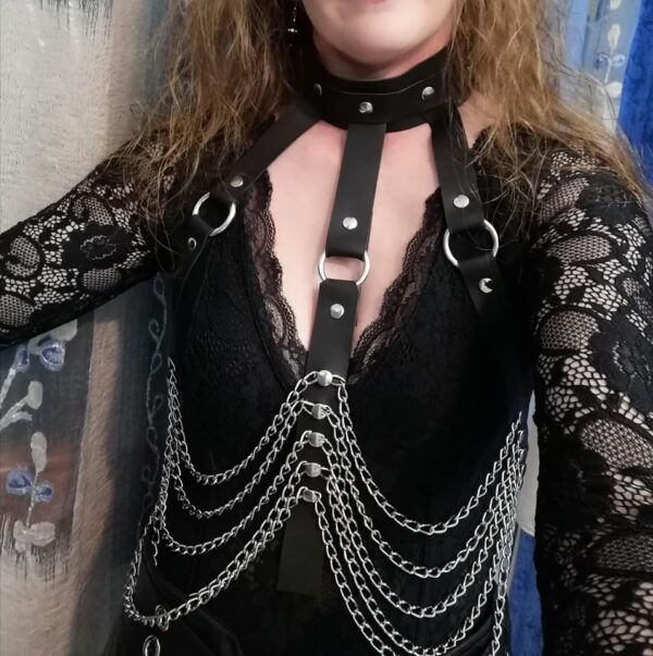 HARNESS IN VERA PELLE