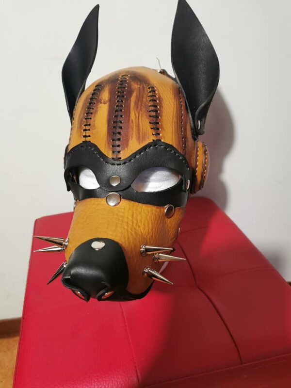 MASCHERA "DOG" IN VERA PELLE