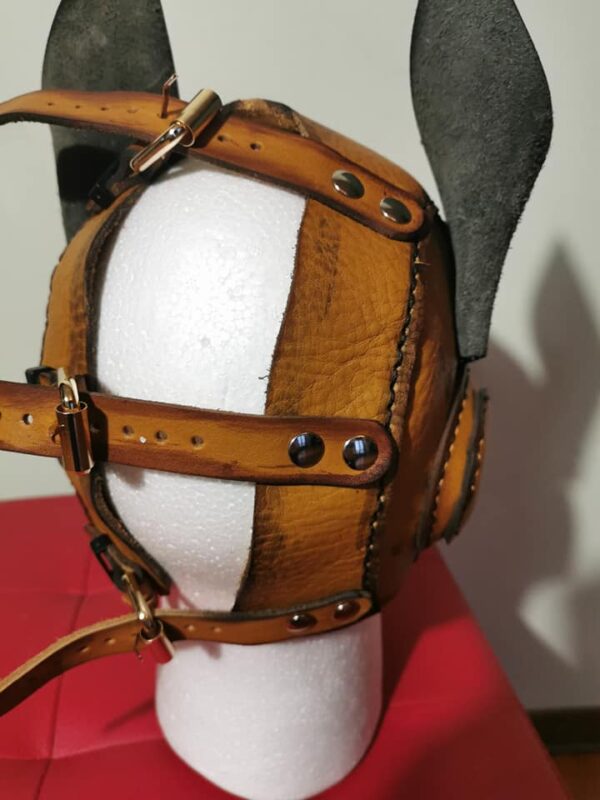 MASCHERA "DOG" IN VERA PELLE - immagine 3