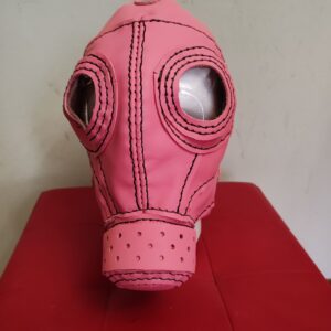 MASCHERA A GAS COLOR ROSA IN VERA PELLE