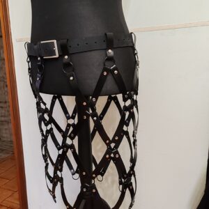 HARNESS A GONNA IN VERA PELLE