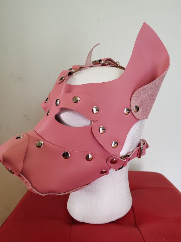 MASCHERA CANE IN VERA PELLE