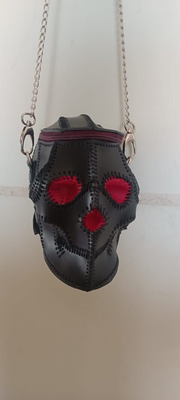 BORSA "SKULL" IN VERA PELLE