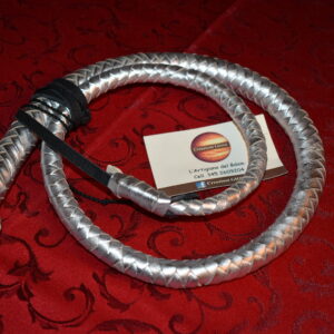 SNAKE WHIP SILVER IN VERA PELLE